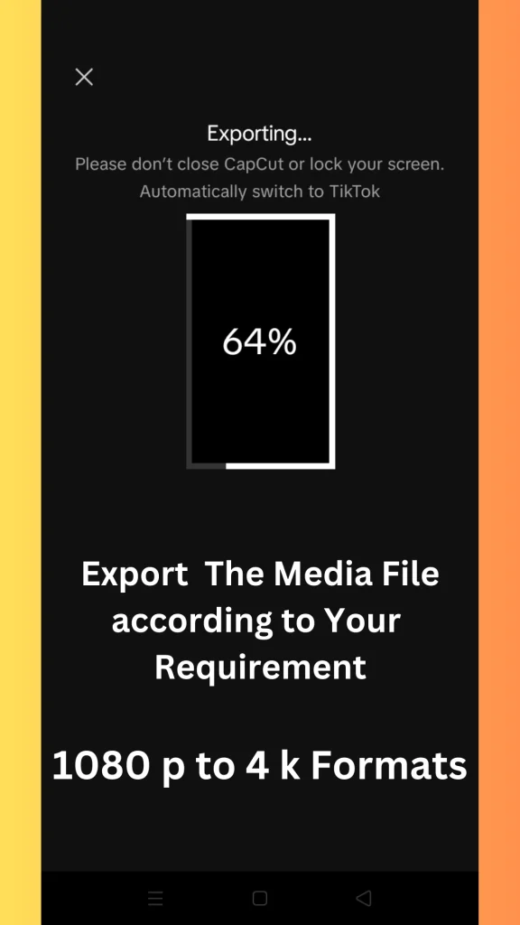 Capcut: Export media file