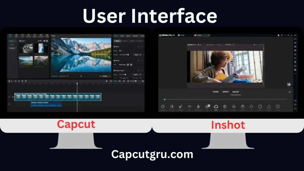 capcut vs inshot user interface