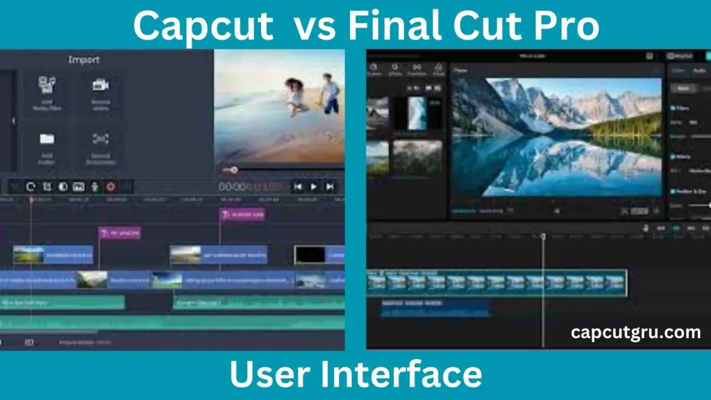 capcut vs final cut pro user interface