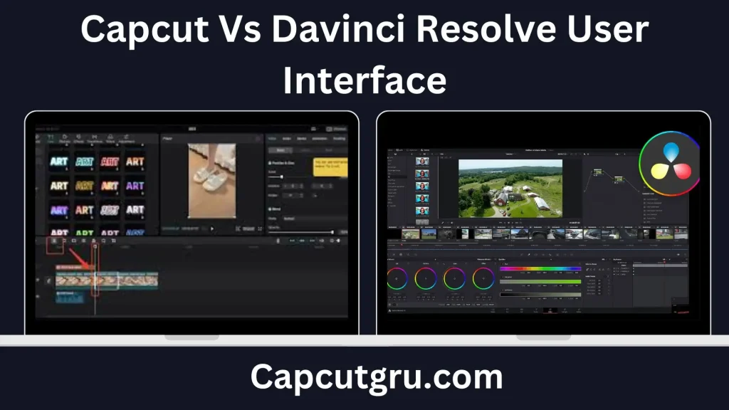 Capcut vs Davinci Resolve user interface