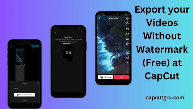 remove watermark at videos through capcut