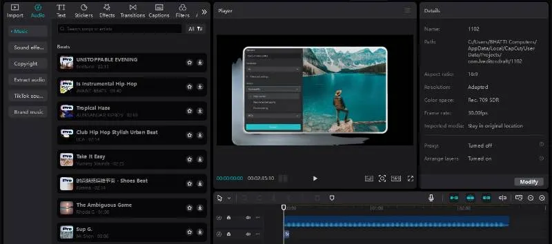 Download CapCut MOD APK Premium unlock Pro Version 15.01.44 May 2025 Update 33 Capcut Sound and music effect