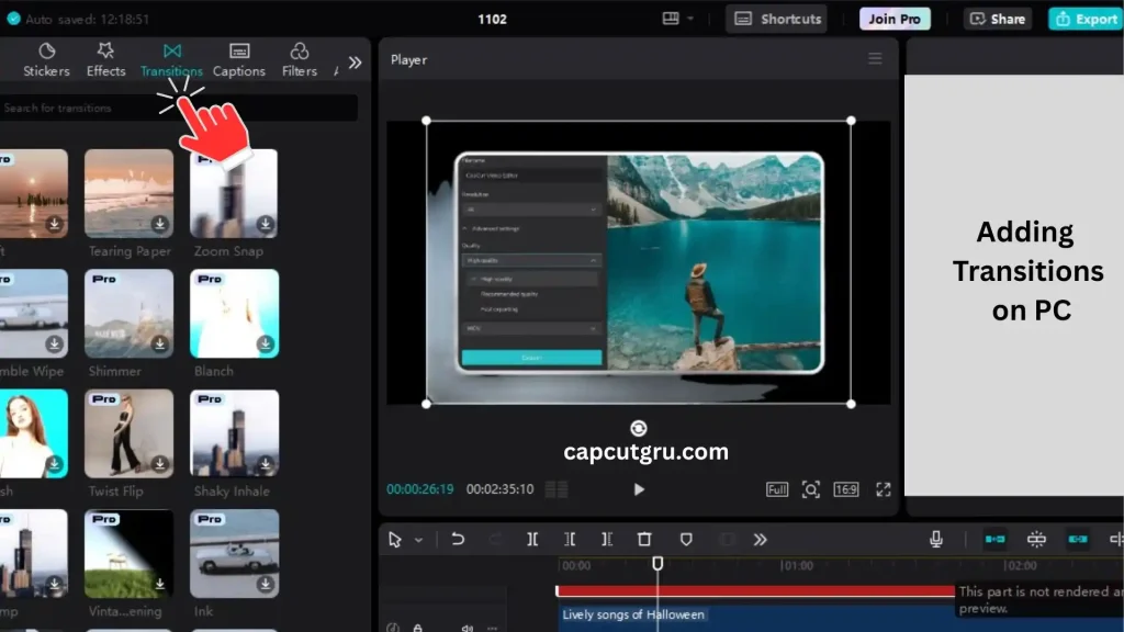 How to Master Transitions in CapCut : Step-by-Step Tutorial for Smooth Video Edits (2025) 3 how to master transitions in CapCut PC
