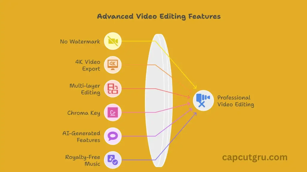 infographic: Key Features of CapCut MOD APK
